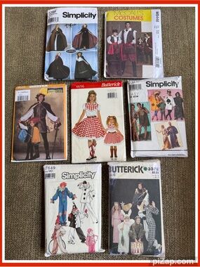 Adults/Kids Costume Sewing Patterns Collection -Butterick, Simplicity, MCCall’s